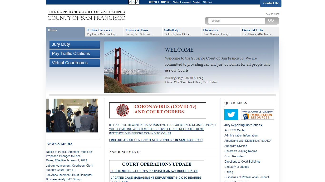 Home | Superior Court of California - County of San Francisco